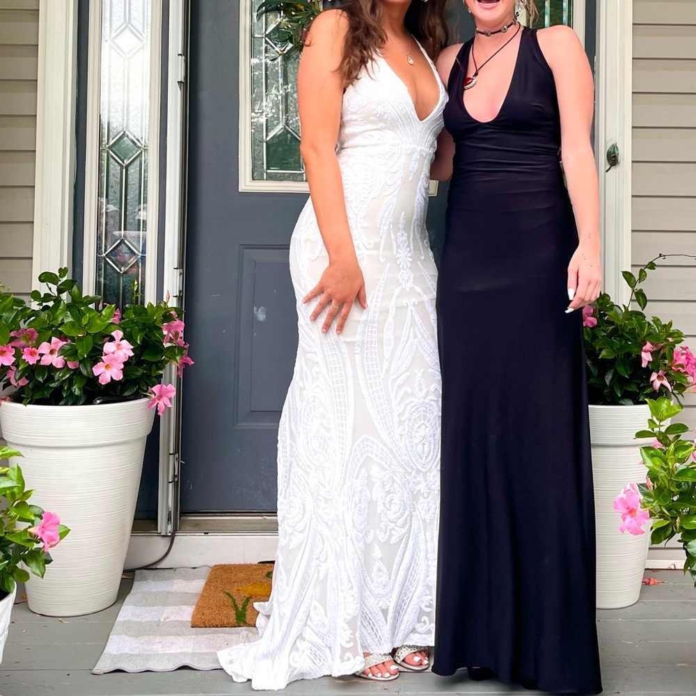 Elegant White Lace Gown